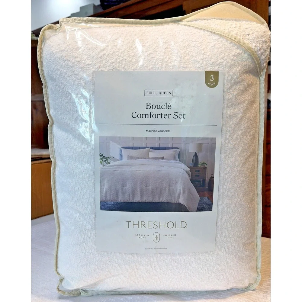 Threshold Boucle Comforter Set Ivory - Full/Queen